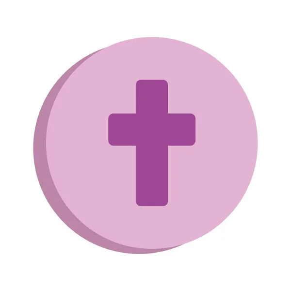First communion cross icon — Stock Vector