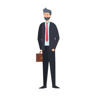 Portföy karakteri ile genç işadamı