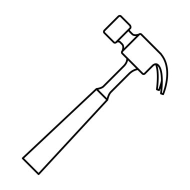 çekiç aracı izole simgesi