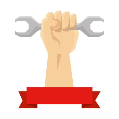 İngiliz anahtarı anahtar aracı simgesini ile el