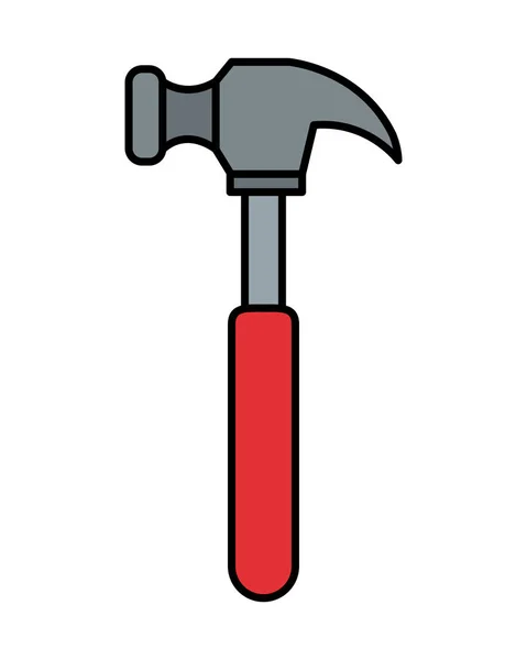 Martillo herramienta aislado icono — Vector de stock