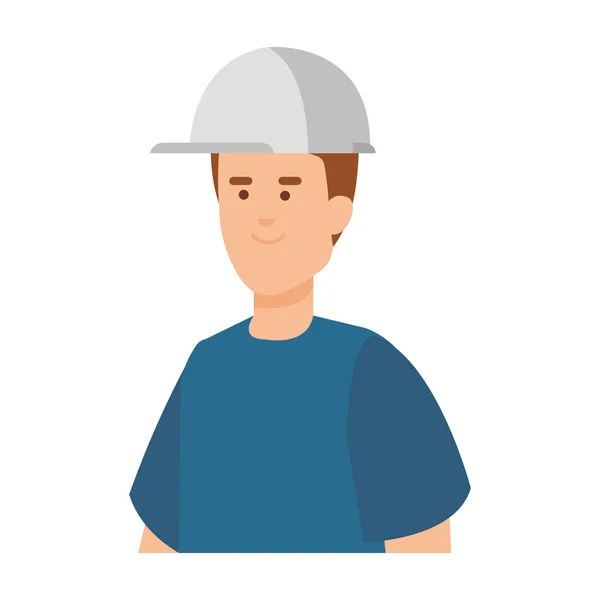 Constructor trabajador con casco — Archivo Imágenes Vectoriales