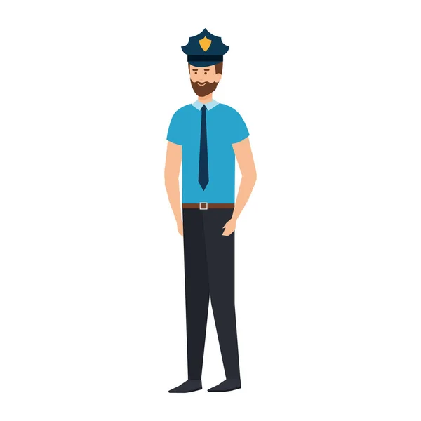 Policial personagem avatar oficial —  Vetores de Stock