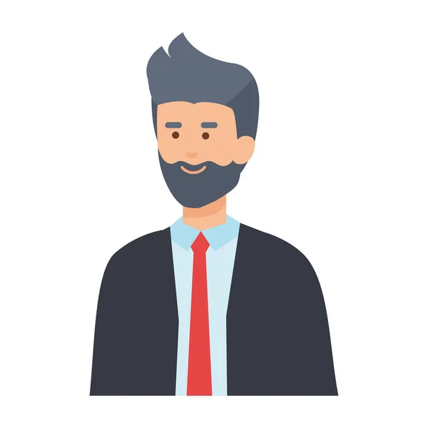 Fiatal üzletember avatar karakter — Stock Vector