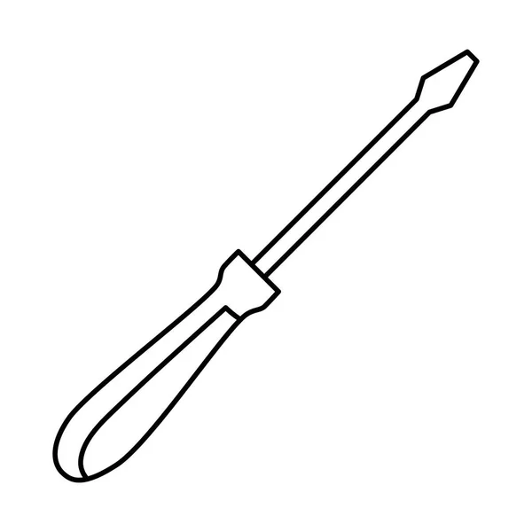 Screwdriver tool isolated icon — Stock Vector