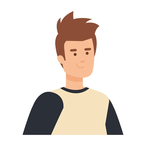 Young and casual man character — Stock Vector