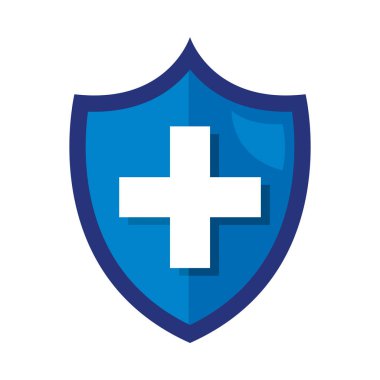 Tıbbi haçlı kalkan.