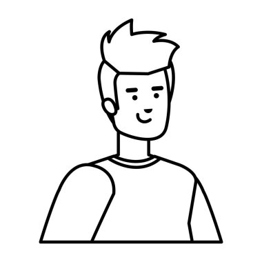 Genç ve rahat bir adam karakter