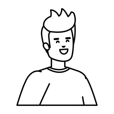 Genç ve rahat bir adam karakter