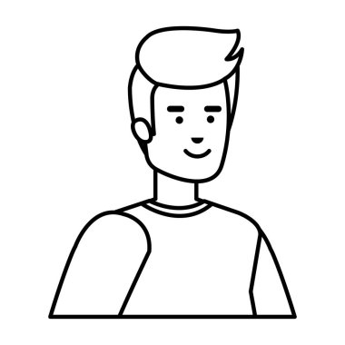 Genç ve rahat bir adam karakter