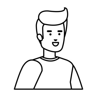 Genç ve rahat bir adam karakter