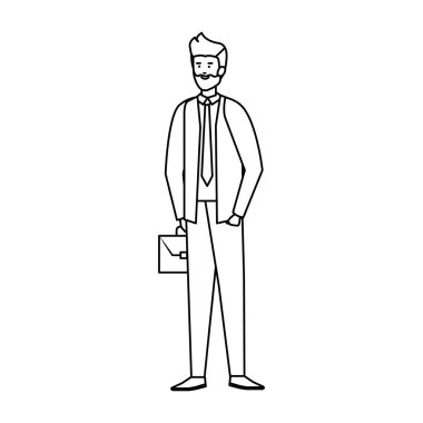 Portföy karakteri ile genç işadamı