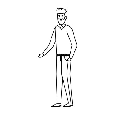 Sakallı genç adam Avatar karakteri