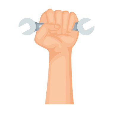 İngiliz anahtarı anahtar aracı simgesini ile el