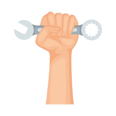 İngiliz anahtarı anahtar aracı simgesini ile el