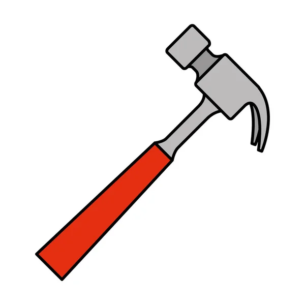 Hammer isolerade verktygsikonen — Stock vektor