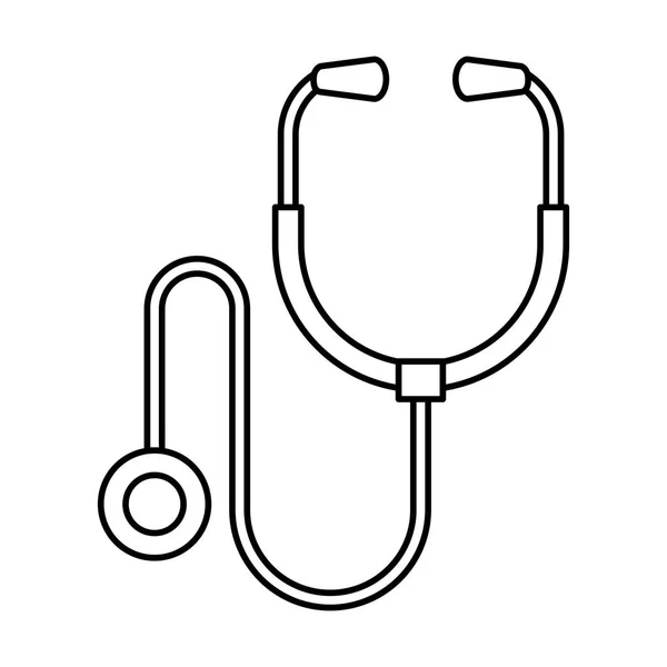 Stetoskop lékařský izolované ikona — Stockový vektor