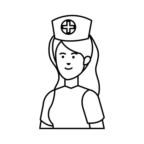 Professional female nurse character — Stock Vector