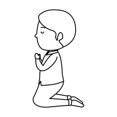 küçük çocuk diz çökmüş ilk cemaat