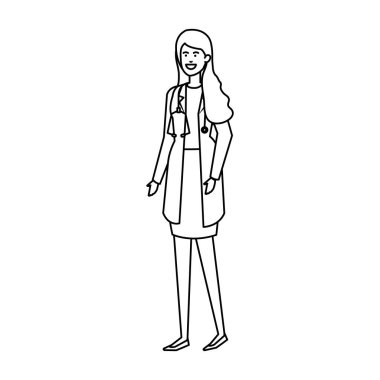 Steteskoplu profesyonel kadın doktor.