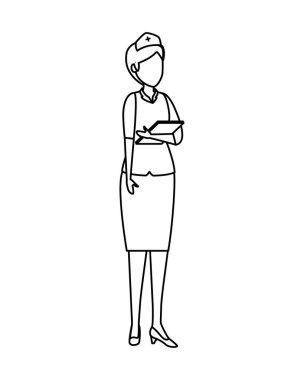 profesyonel kadın hemşire karakter