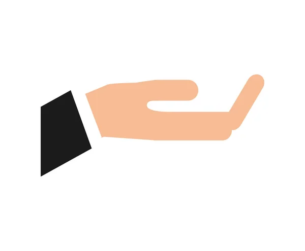 Hand menselijke symboolpictogram — Stockvector