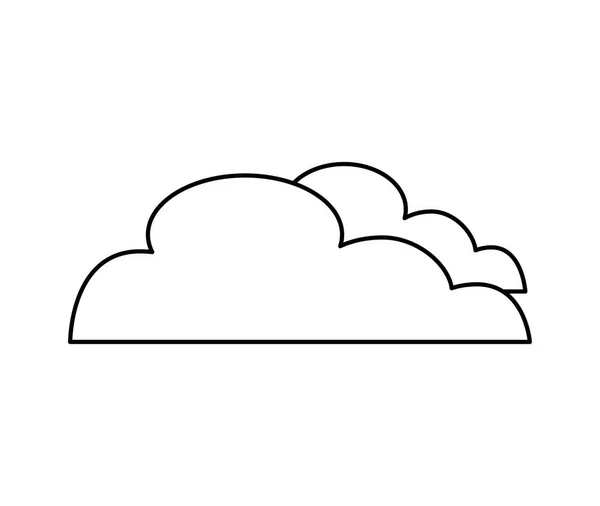 Χαριτωμένο σύννεφο επίπεδη εικονίδιο — Διανυσματικό Αρχείο