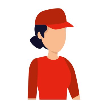 kadın teslimat işçisi avatar karakter