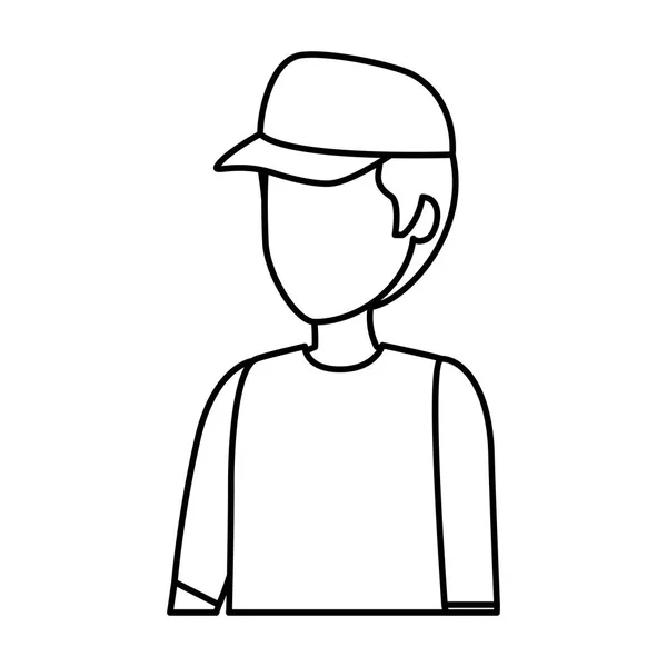 Delivery werknemer avatar karakter — Stockvector