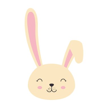 sevimli tavşan kafa Paskalya kutlama