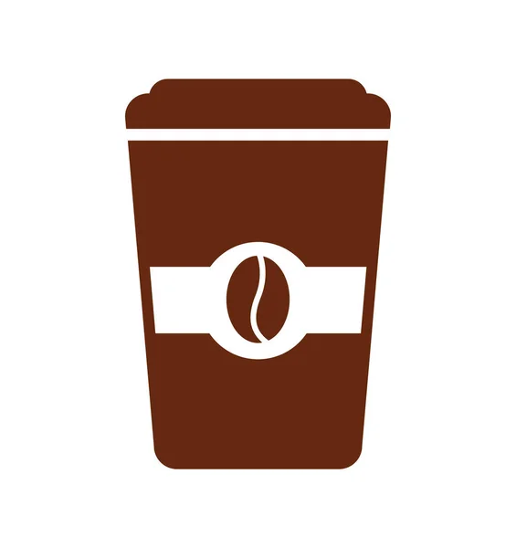 Délicieuse icône en verre de café — Image vectorielle