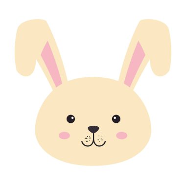 sevimli tavşan kafa Paskalya kutlama