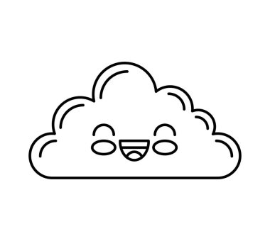 sevimli bulut Kawaii yüz