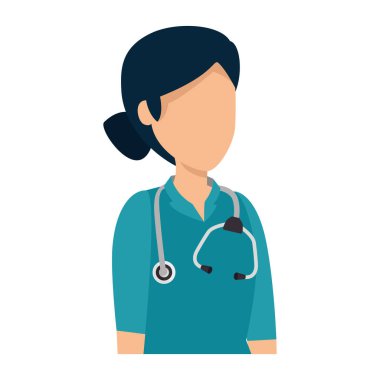 Steteskoplu profesyonel kadın doktor.