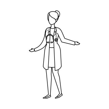 Steteskoplu profesyonel kadın doktor.