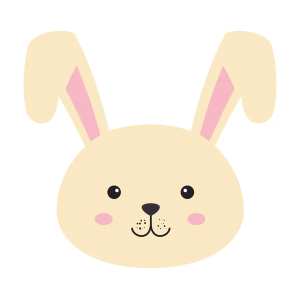 Cute rabbit head easter celebration — Stock Vector