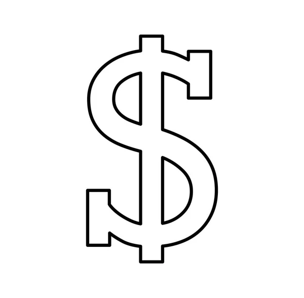 Pénz szimbólum izolált ikon — Stock Vector