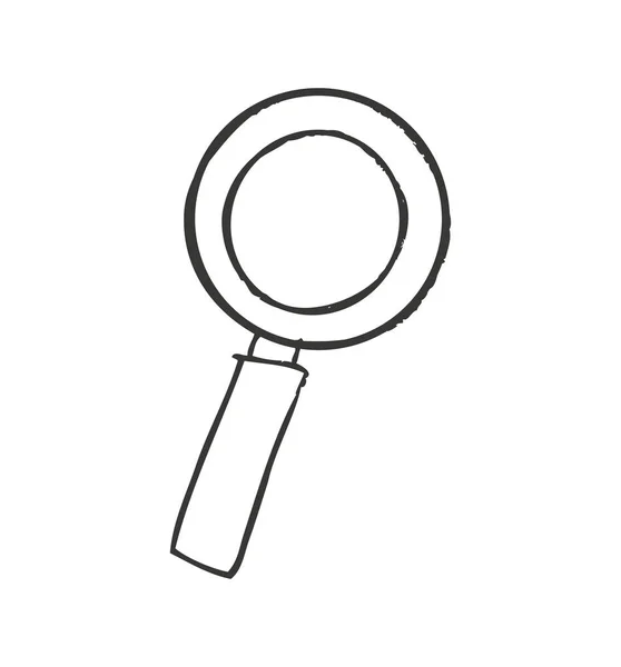 Zoek vergrootglas geïsoleerd icoon — Stockvector