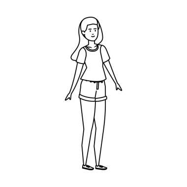 güzel ve genç kadın karakter