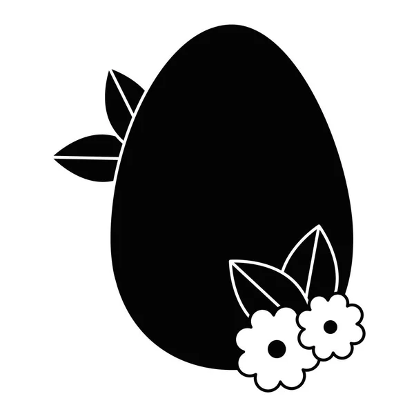 Geschilderd Easter Egg met florale decoratie — Stockvector