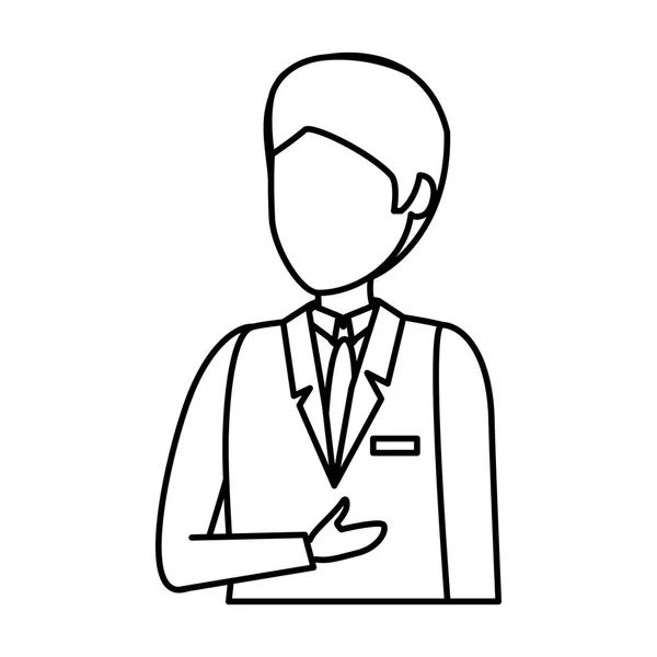 Flight attendant avatar character — Stock Vector