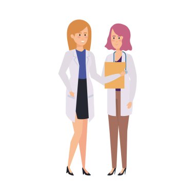 profesyoneller kadın doktorlar karakter