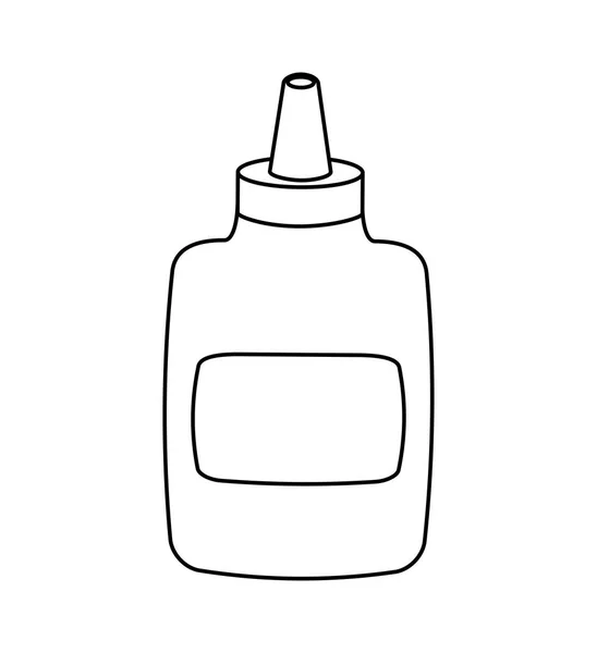 Lijm fles geïsoleerde pictogram — Stockvector