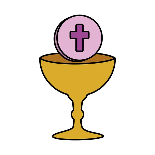 聖杯の最初の聖体拝領 — ストックベクタ