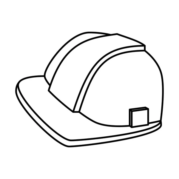 Construction helmet protection icon — Stock Vector