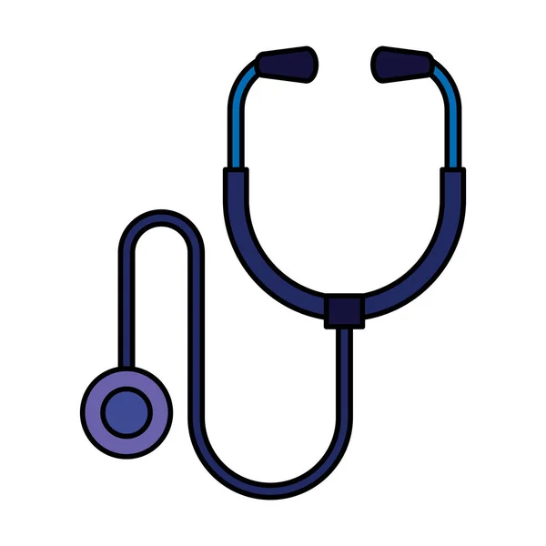 Stetoskop medyczny na białym tle ikona — Wektor stockowy