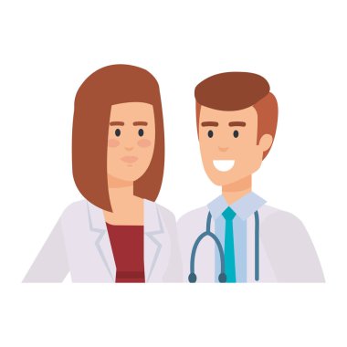 profesyoneller Doktorlar birkaç karakter avatarları