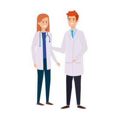 profesyoneller Doktorlar birkaç karakter avatarları