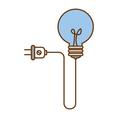 enerji fiş ile ampul ışık fikir