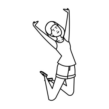 güzel ve genç kadın karakter kutluyor